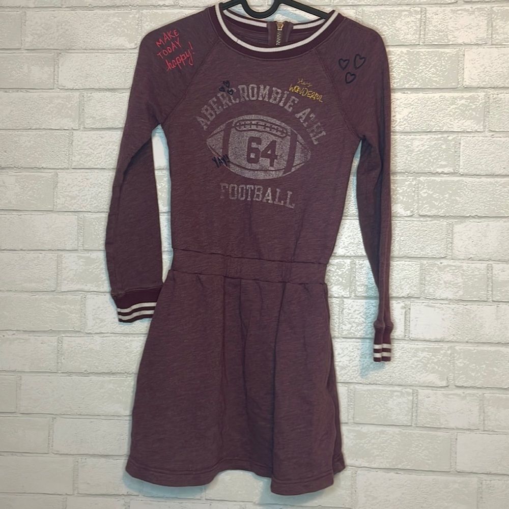 Abercrombie and Fitch Kids Youth Girls Long Sleeve Sweater Dress Embroidery 9/10